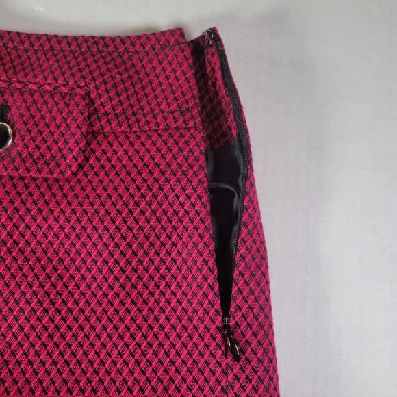 Ann Taylor Loft Petite Women Professional Red Diamond Pattern Skirt Size 6P - Picture 7 of 10